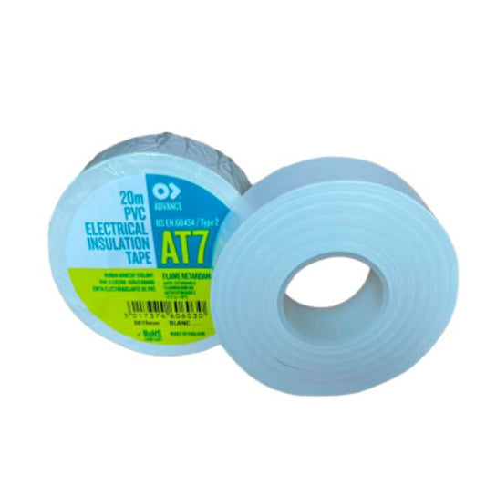 Advance AT7 PVC Tape 19mm x 20m – Wit