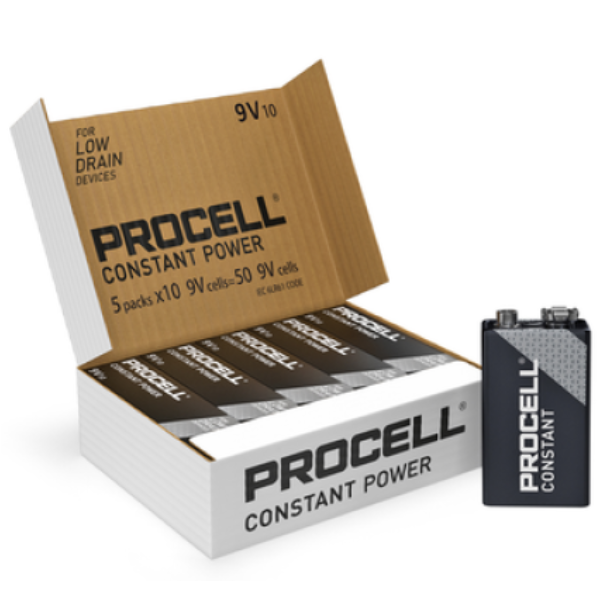 Duracell Procell 9V Batterijen – 10 Stuks