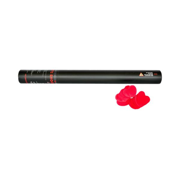 Confetti Kanon 50cm – Rode Hartjes voor Bruiloften & Romantische Momenten
