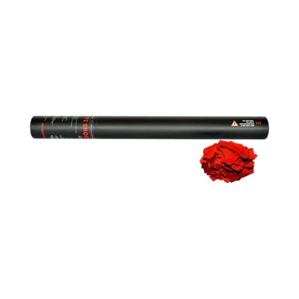 Confetti Kanon 50cm – Rood Metallic voor Feestopeningen & Events