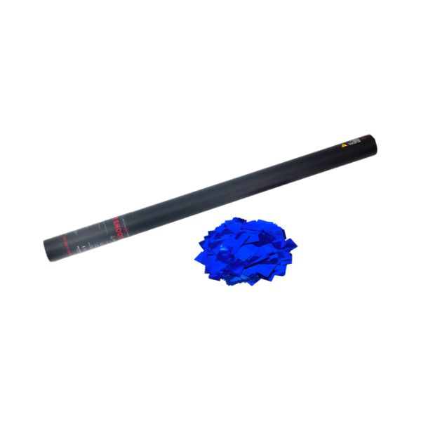 Confetti Kanon 80cm – Blauw Metallic voor Gender Reveal & Babyshowers