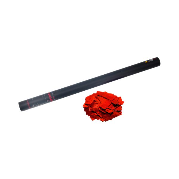 Confetti Kanon 80cm – Rood Metallic voor Feestopeningen & Events