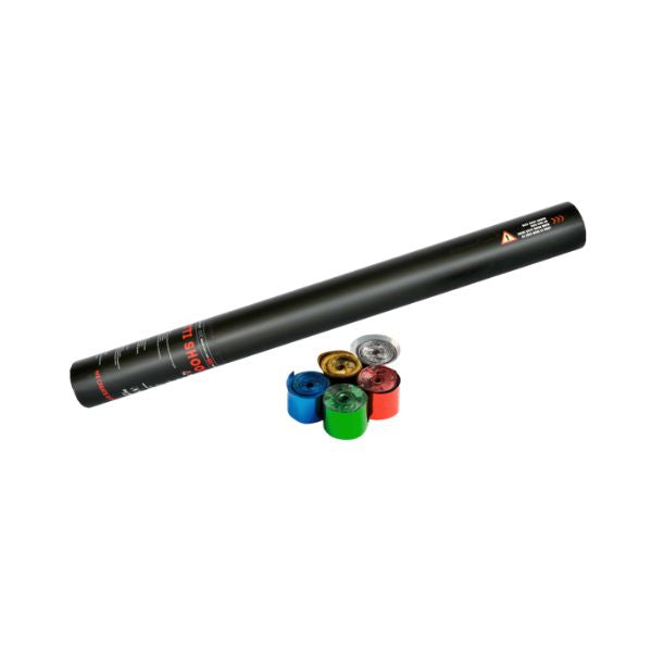 Streamer Kanon 50cm Multicolor Metallic – Perfect voor Festivals, Feesten & Evenementen