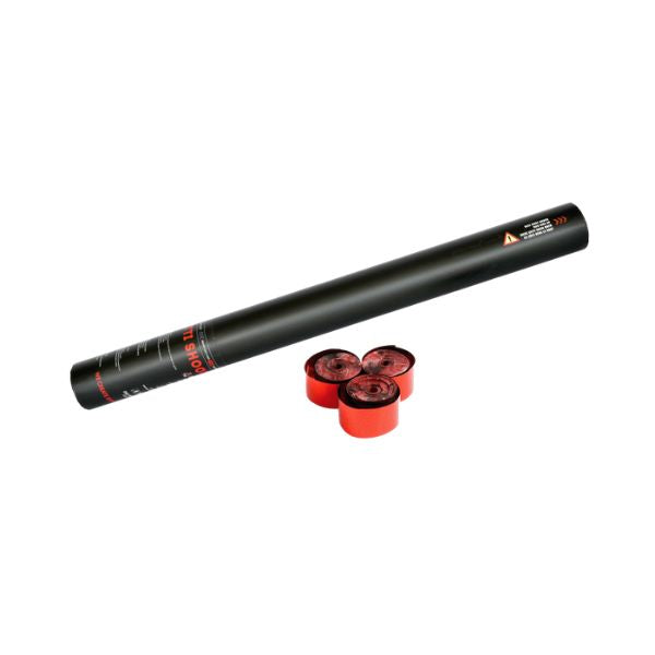 Streamer Kanon 50cm Rood Metallic – Ideaal voor Festivals, Shows & Feesten