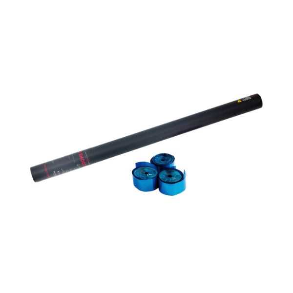 Streamer Kanon 80cm Blauw Metallic – Perfect voor Festivals, Shows & Evenementen