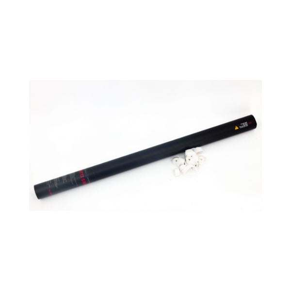 Streamer Kanon 80cm Wit – Perfect voor Bruiloften, Shows & Evenementen