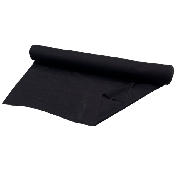 StageTex Roldoek 130cm x 50m – Zwart, 140g/m²