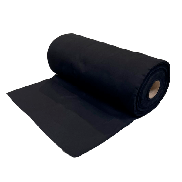 StageTex Roldoek 60cm x 60m – Zwart, 160g/m²