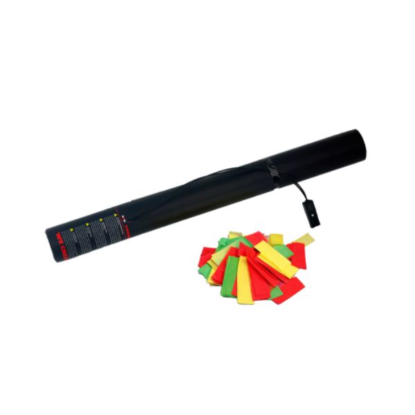 Elektrisch Confetti Kanon 50cm Rood/Groen/Geel – Perfect voor Festivals, Shows & Evenementen
