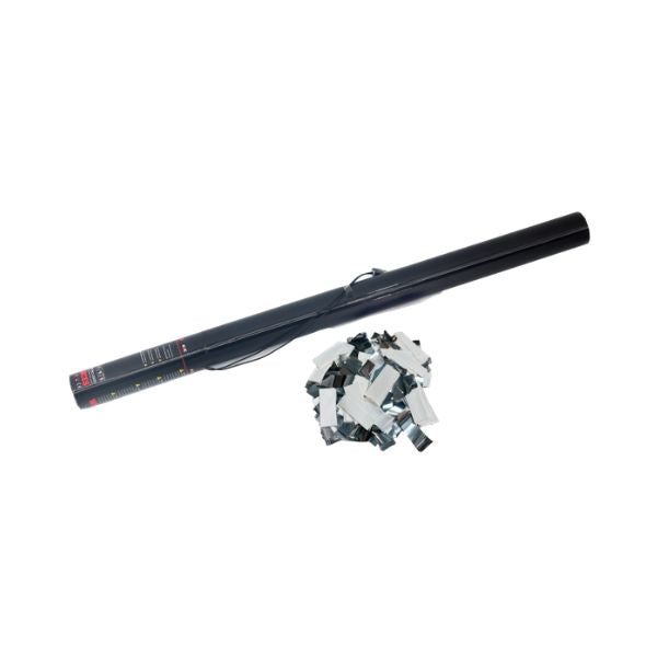Elektrisch Confetti Kanon 80cm Wit/Zilver – Perfect voor Bruiloften, Gala’s & Luxe Evenementen