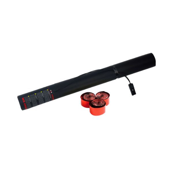 Elektrisch Streamer Kanon 50cm Rood Metallic – Perfect voor Festivals, Shows & Evenementen