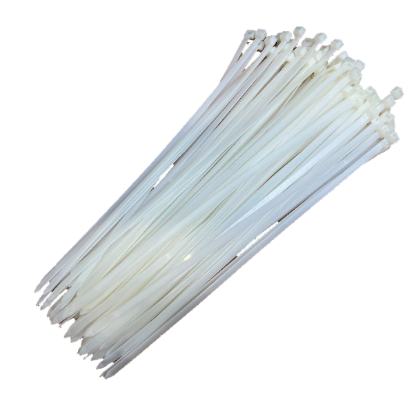 Kabelbinders Tierips 7,6 x 370mm – Wit, 100 Stuks