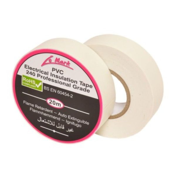 Le Mark PVC Tape 19mm x 20m – Wit
