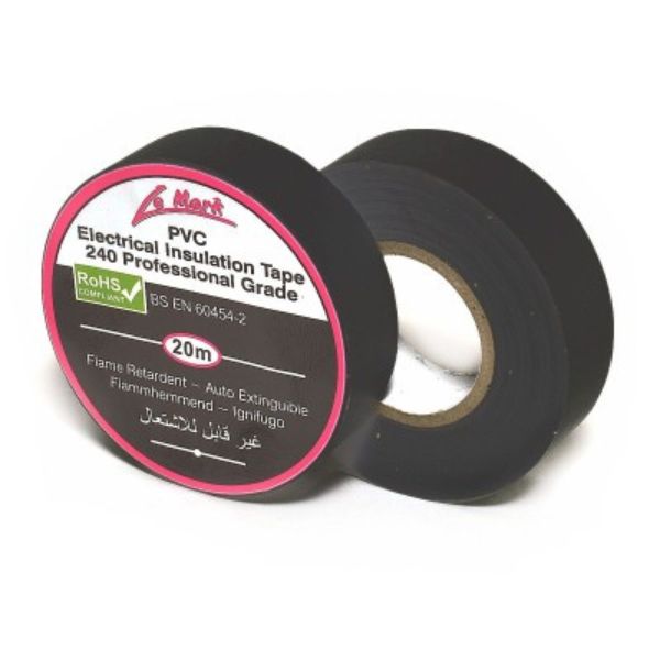 Le Mark PVC Tape 19 mm x 20 m Zwart